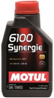 Моторное масло MOTUL 6100 Synergie 15W-50, 1л